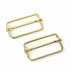 1-1/2 inch Slider Buckles (Set of 2) - Gold