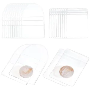 1 Bag 100 Pcs Single Pocket Coin Flips 2 Styles Individual Clear Plastic Sleeves Holders Coin Collecting Supplies for Coins Jewelry Small Items Storage