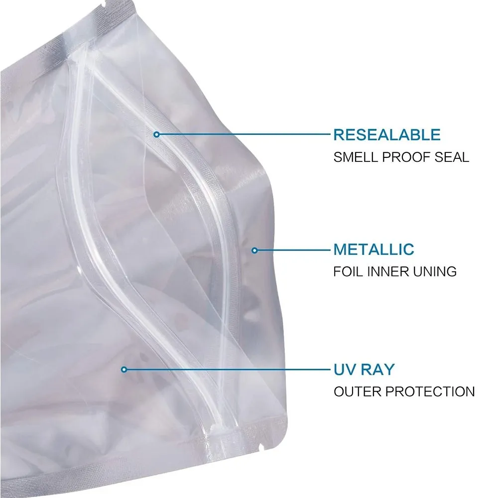 18x26 Reusable Foil Silver Ziplock Bag Full Window