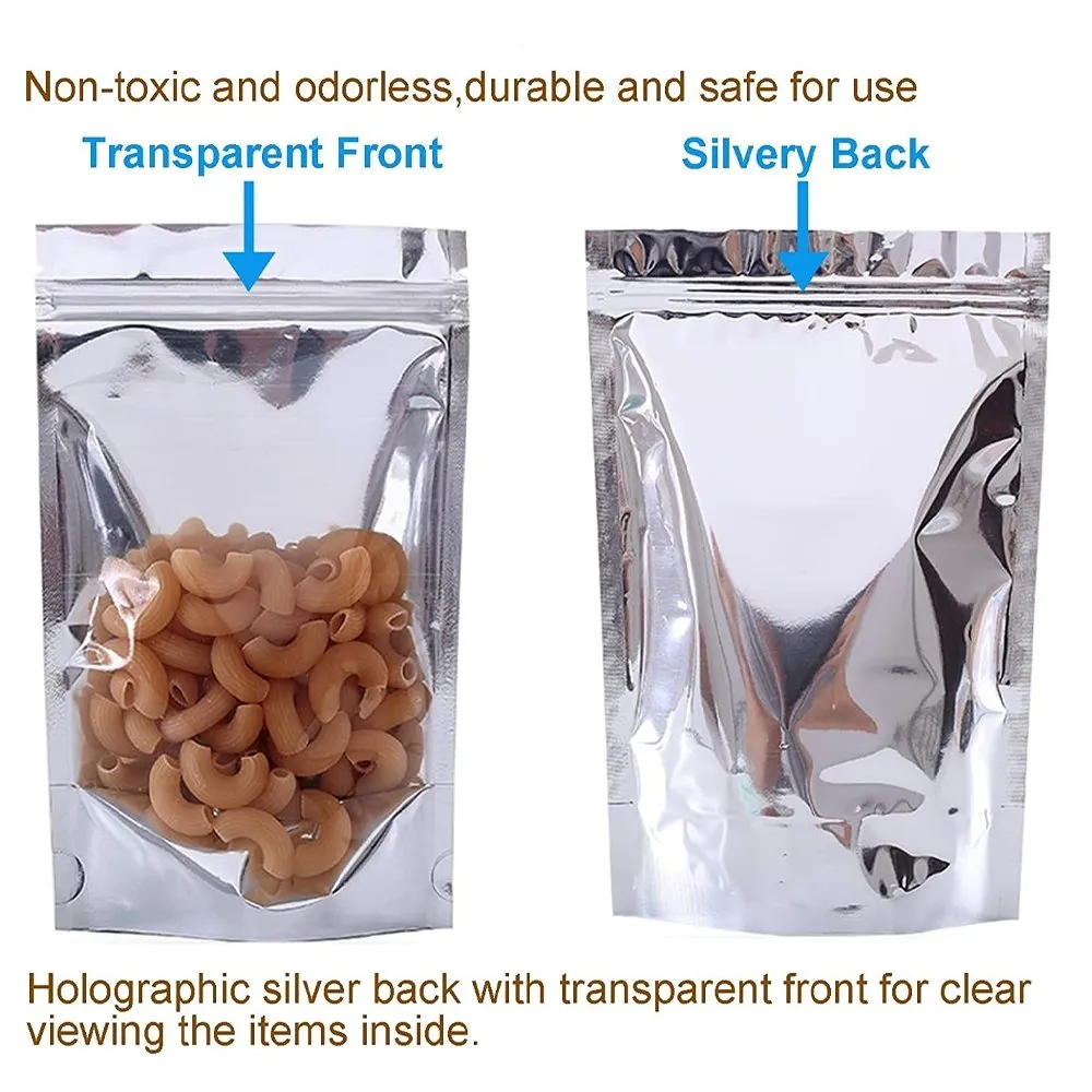 18x26 Reusable Foil Silver Ziplock Bag Full Window
