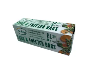 6L Food and Freezer Bags | 1 roll of 20 bags