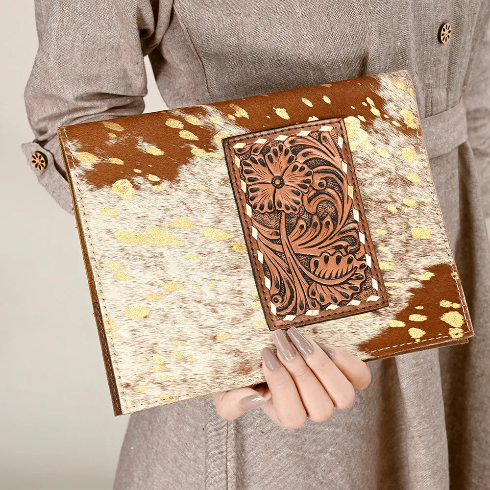 ADBG1396 American Darling Hand Tooled Hair On Genuine Leather Women Bag Western Handbag Purse