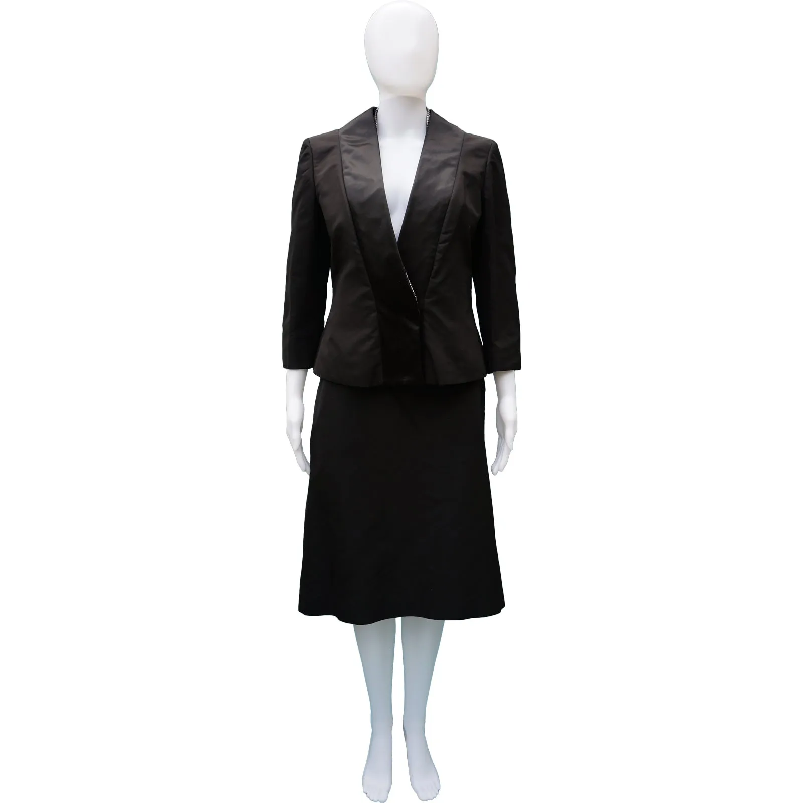 ALEXANDER MCQUEEN SILK TUXEDO SKIRT SUIT NEW WITH TAGS