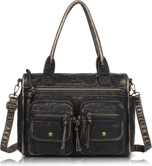 Angelkiss Purses and Handbag for Women Soft Leather Hobo Bags Satchel Shoulder Bags Ladies Tote Crossbody Bag
