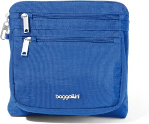 Baggallini Securtex Anti-Theft Crossbody Travel Purse with RFID Card Slots, Locking Zippers & Cut-Resistant Strap