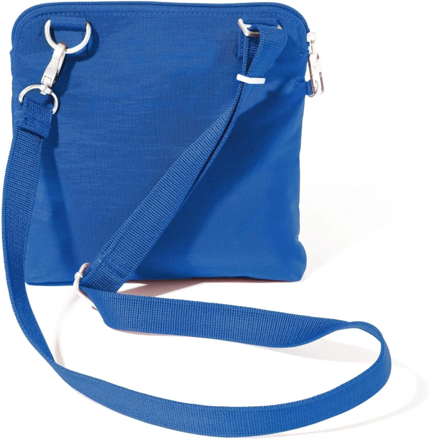 Baggallini Securtex Anti-Theft Crossbody Travel Purse with RFID Card Slots, Locking Zippers & Cut-Resistant Strap