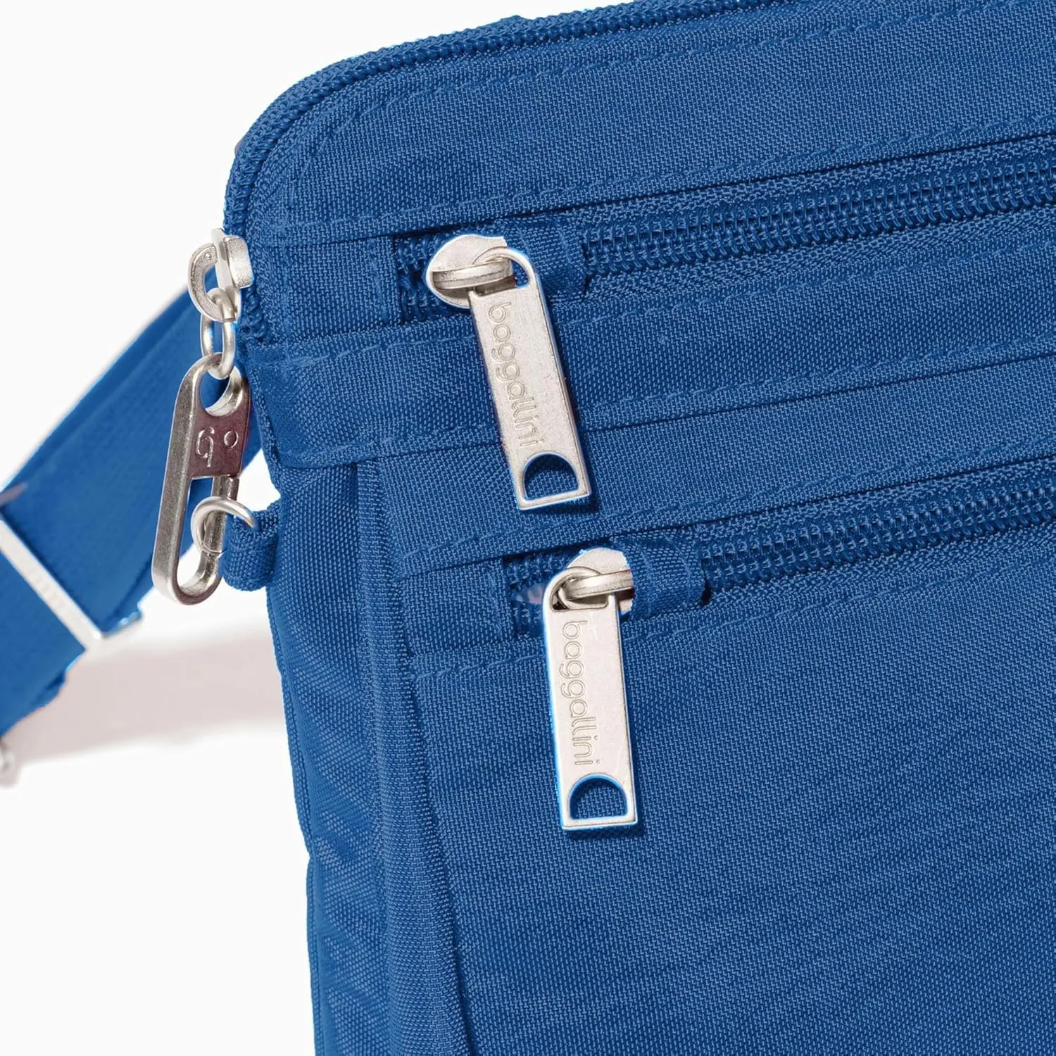 Baggallini Securtex Anti-Theft Crossbody Travel Purse with RFID Card Slots, Locking Zippers & Cut-Resistant Strap
