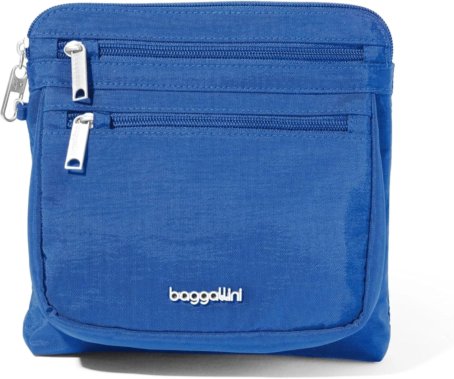 Baggallini Securtex Anti-Theft Crossbody Travel Purse with RFID Card Slots, Locking Zippers & Cut-Resistant Strap