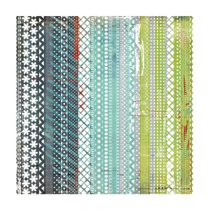 Basicgrey 12"x12" Single Sheet Laser-Cut Doilies - Oliver - Jesse Blue