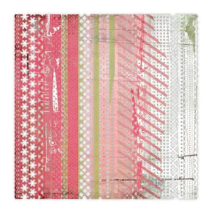 Basicgrey 12"x12" Single Sheet Laser-Cut Doilies - Olivia - Jesse Pink