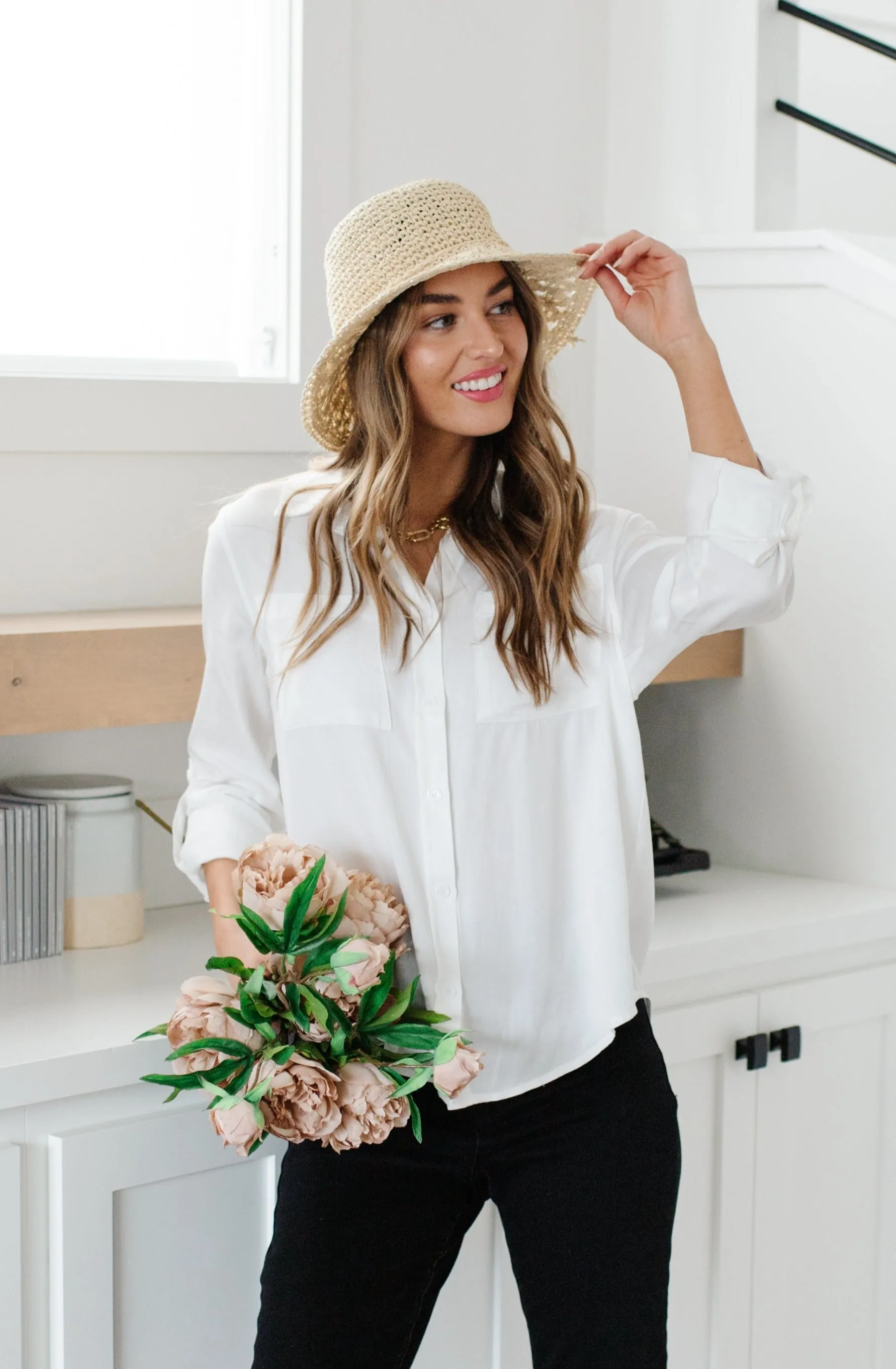 Braided Bow Straw Hat