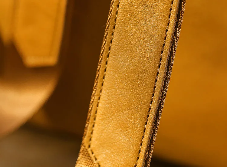 Casual Womens Genuine Leather Backpack Small Rucksack