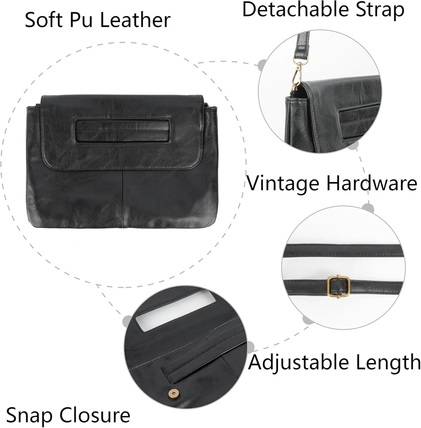 Crocodile Pattern Clutch Purse Oversized PU Leather Envelope Clutch Evening Handbag