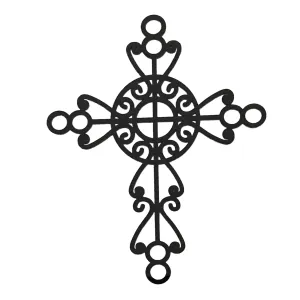 Cross Boho Black Decorative Plastic Acrylic Decor