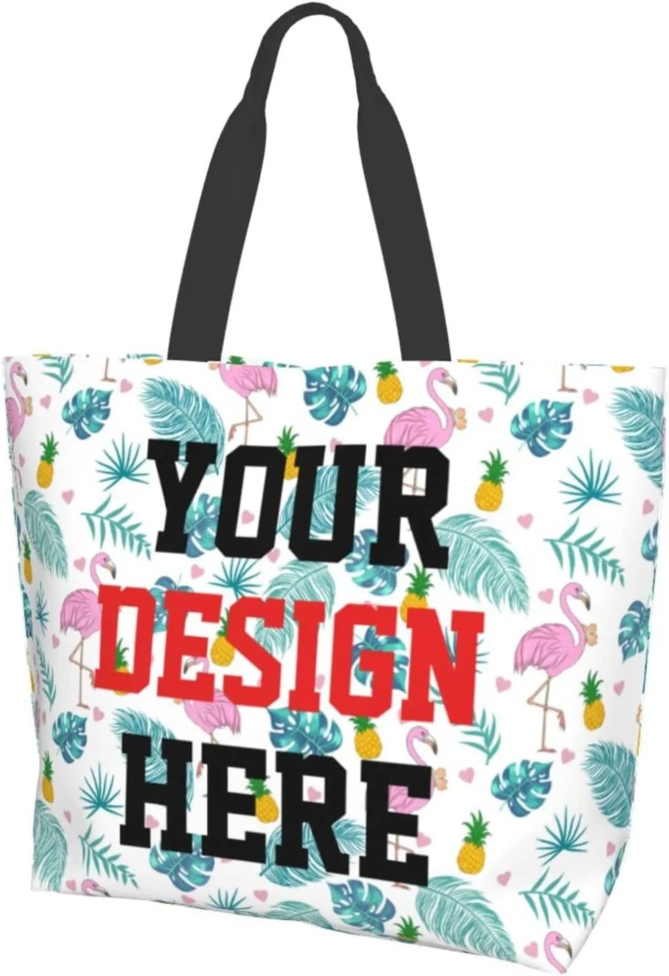Custom Tote Bags Custom Bags With You Team Logo Text Picture Travel Business Shopping Women Teacher Personalized Shoulder Bag