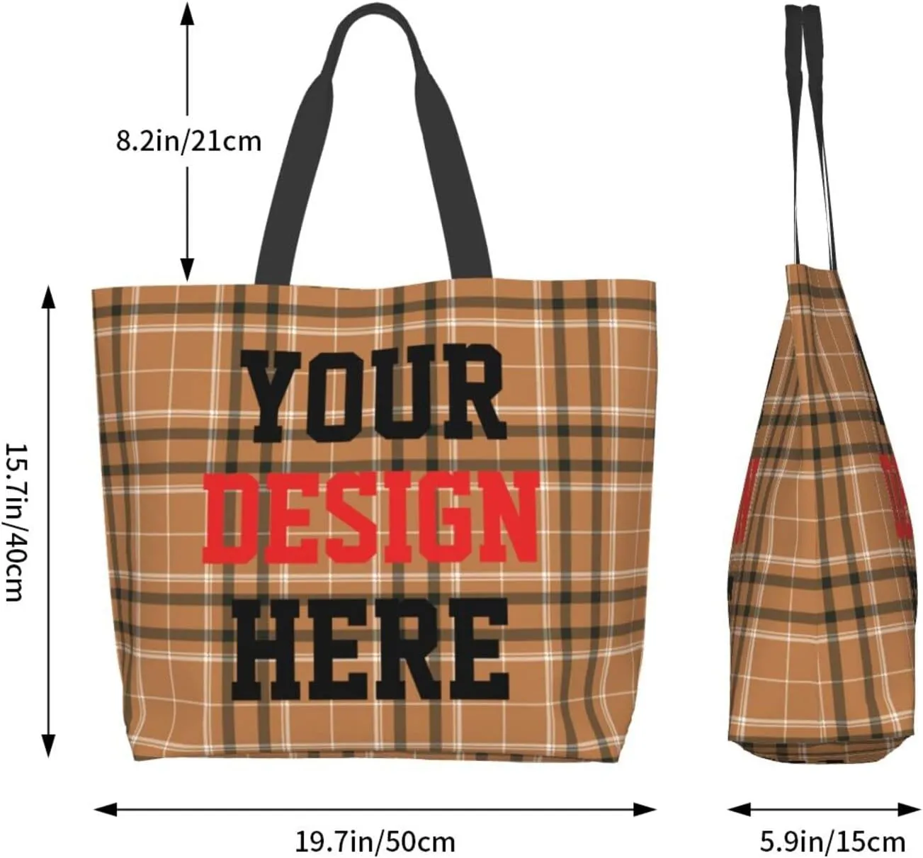 Custom Tote Bags Custom Bags With You Team Logo Text Picture Travel Business Shopping Women Teacher Personalized Shoulder Bag