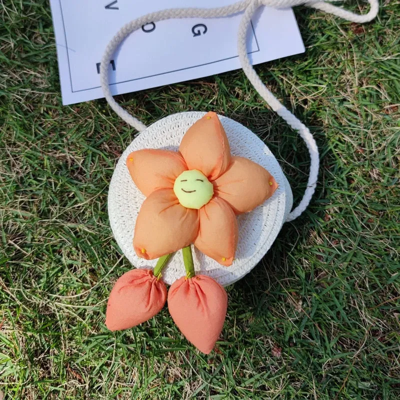 Cute Mini Flower Straw Bags
