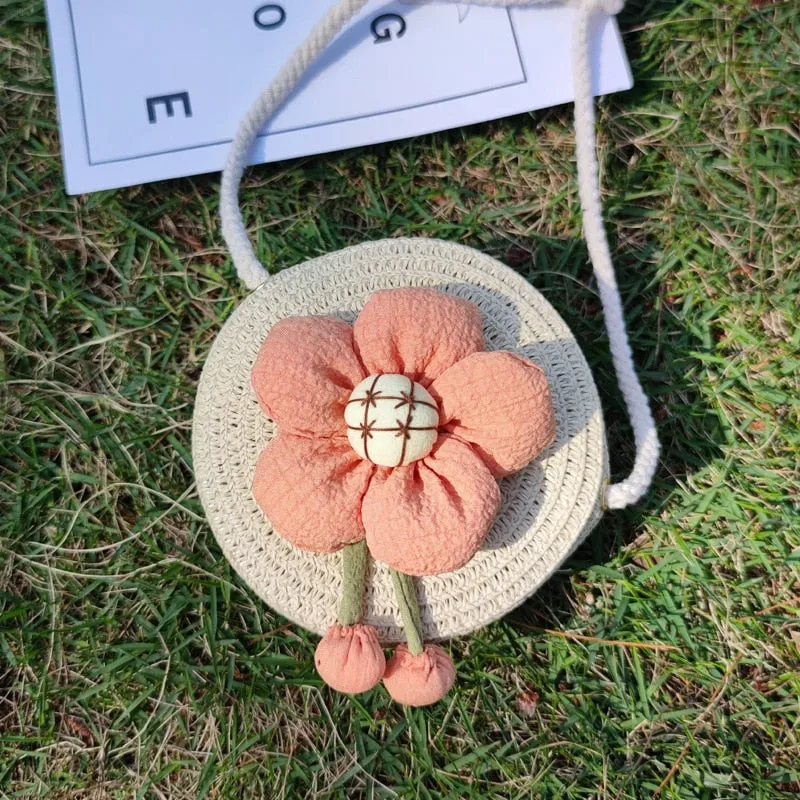 Cute Mini Flower Straw Bags