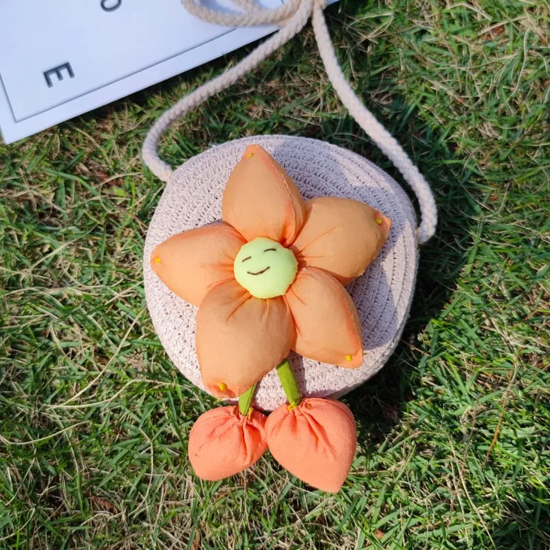 Cute Mini Flower Straw Bags