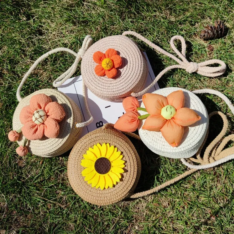 Cute Mini Flower Straw Bags