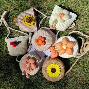 Cute Mini Flower Straw Bags
