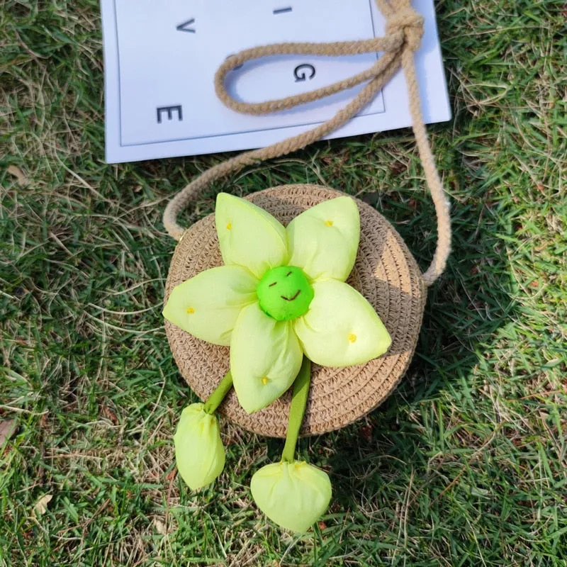 Cute Mini Flower Straw Bags