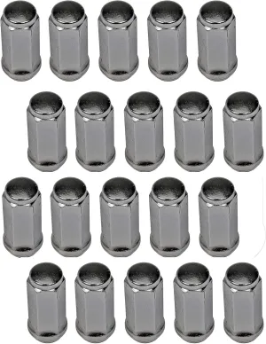 Dorman 711-1405 Wheel Nut Chrome Acorn M14-2.0 Compatible with Select Ford/Lincoln Models, 24 Pack