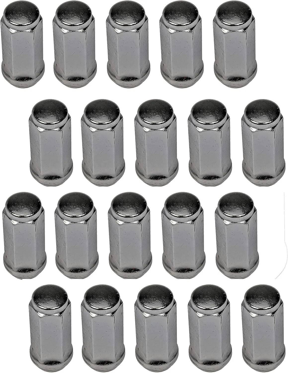 Dorman 711-1405 Wheel Nut Chrome Acorn M14-2.0 Compatible with Select Ford/Lincoln Models, 24 Pack