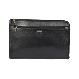 DR370 Real Leather Portfolio Case Black