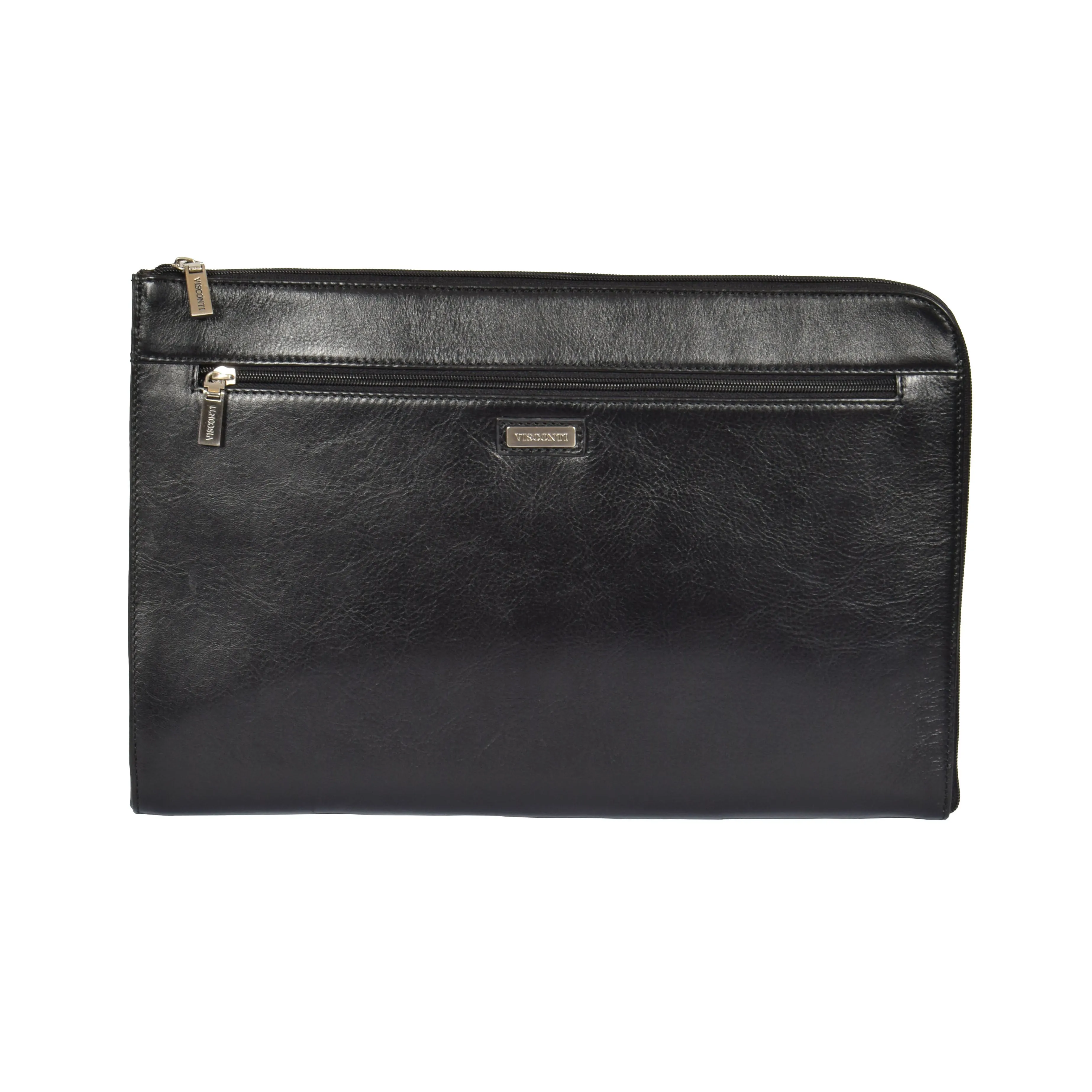 DR370 Real Leather Portfolio Case Black
