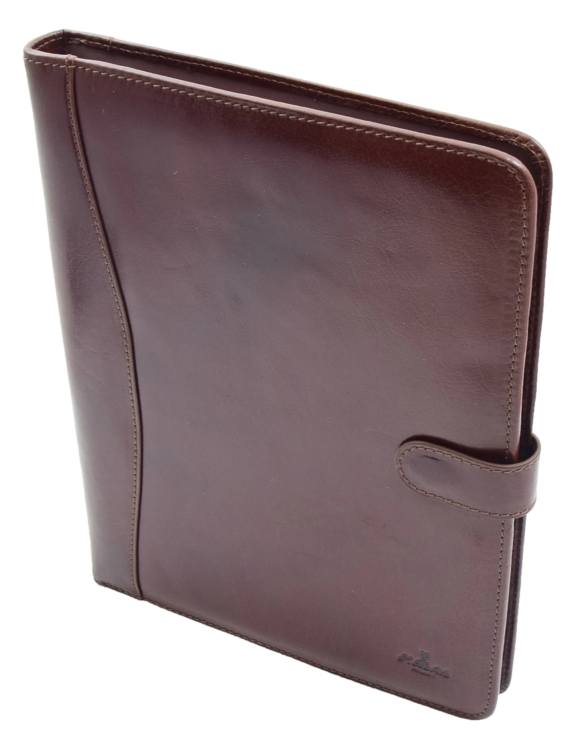 DR481 Genuine Leather Portfolio Case A4 Size Brown