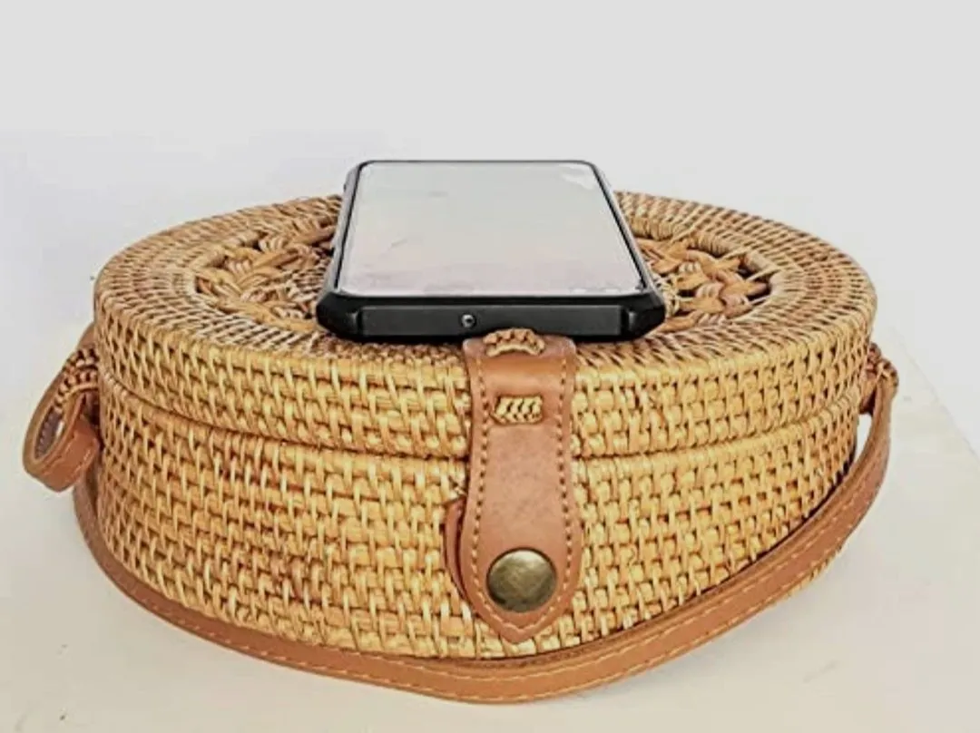 Eco Chic Brown Round Sling Bag