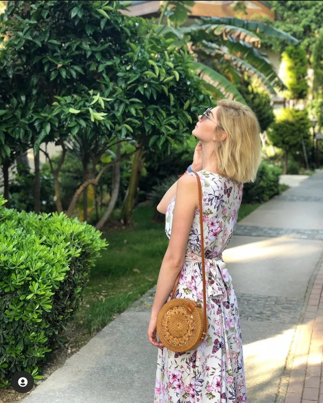 Eco Chic Brown Round Sling Bag