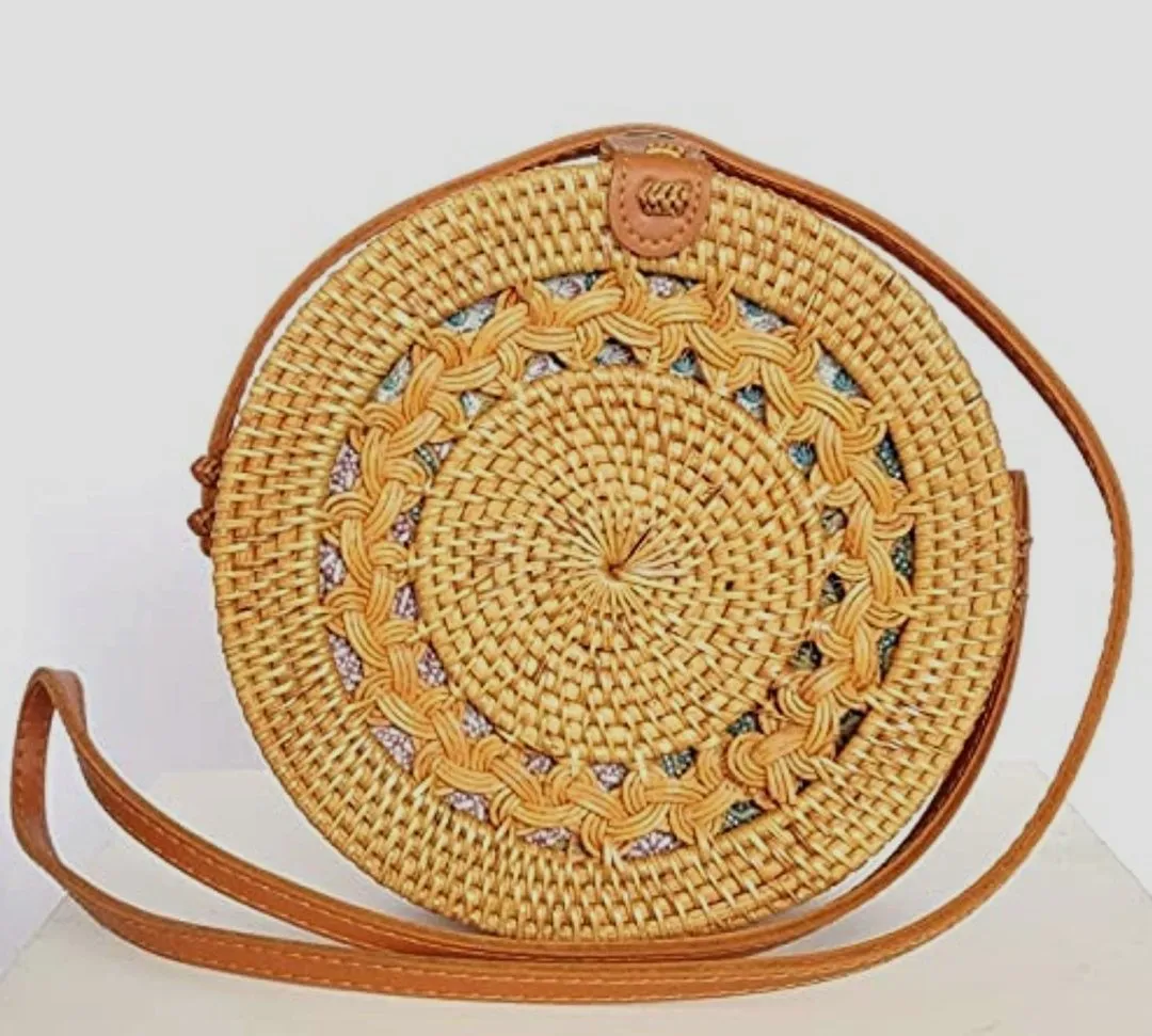 Eco Chic Brown Round Sling Bag