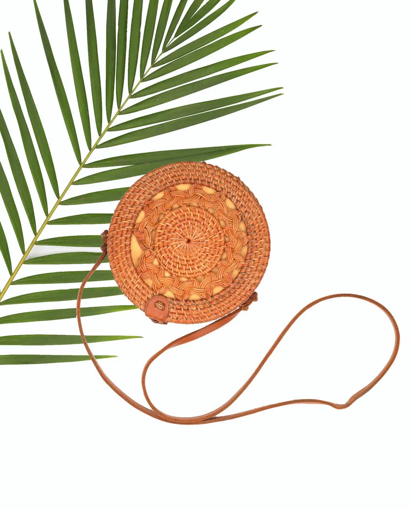 Eco Chic Brown Round Sling Bag