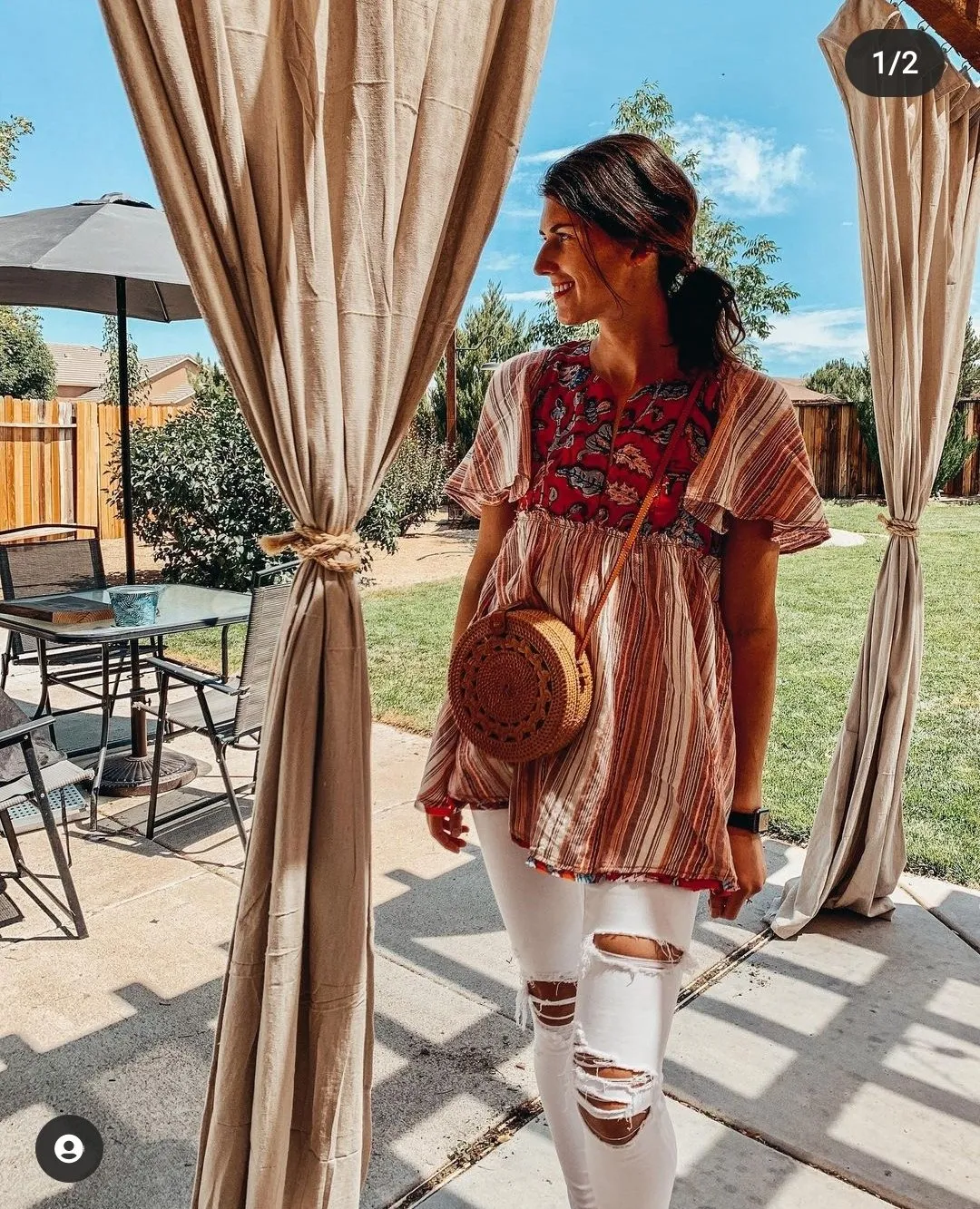 Eco Chic Brown Round Sling Bag
