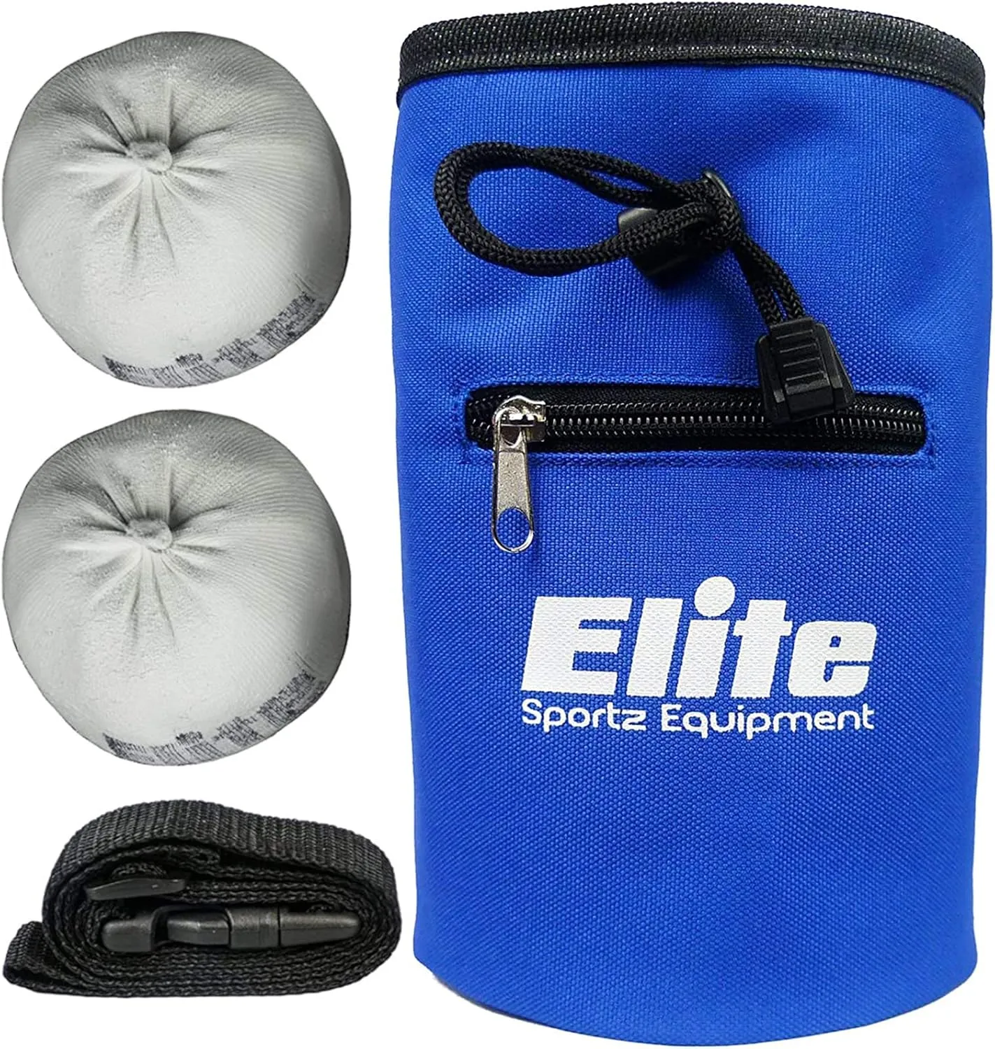 Elite Sportz Equipment Chalk Bag for Rock Climbing with 2 Chalk Balls Leak Proof Drawstring & Secure Zipper Pocket