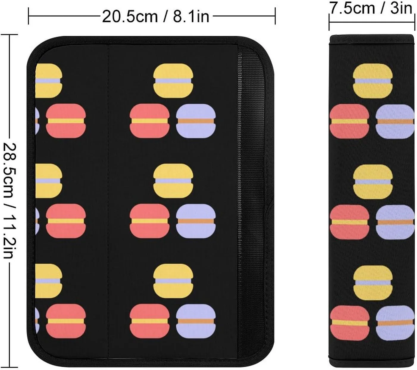 Flat Macarons Seat Belt Cover Pad Cushions Universal Padding Shoulder Strap Soft Auto Seatbelt 1PCS