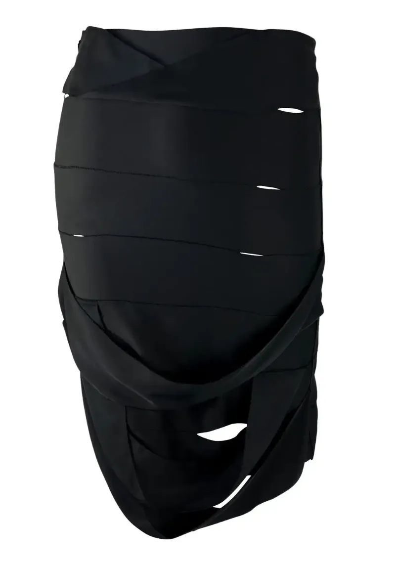 F/W 2002 Gucci by Tom Ford Silk Satin Ribbon Skirt