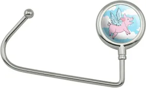 GRAPHICS & MORE Flying Pig in The Clouds Purse Bag Hanger Holder Hook