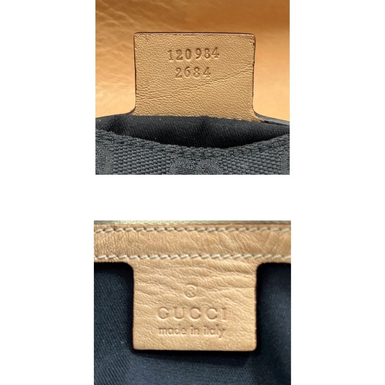 Gucci Monogram Rose Gold Horsebit Handbag