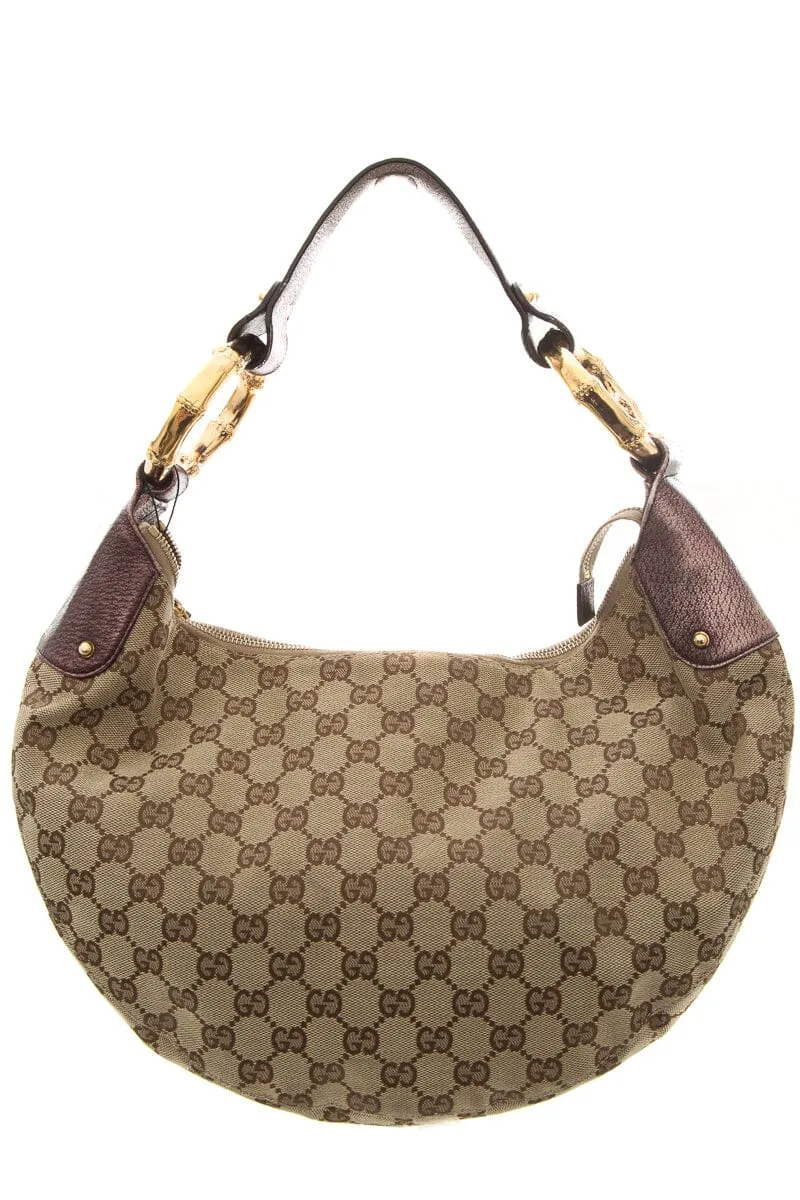 Gucci Tom Ford Era Vintage Monogram Crescent Shape Handbag