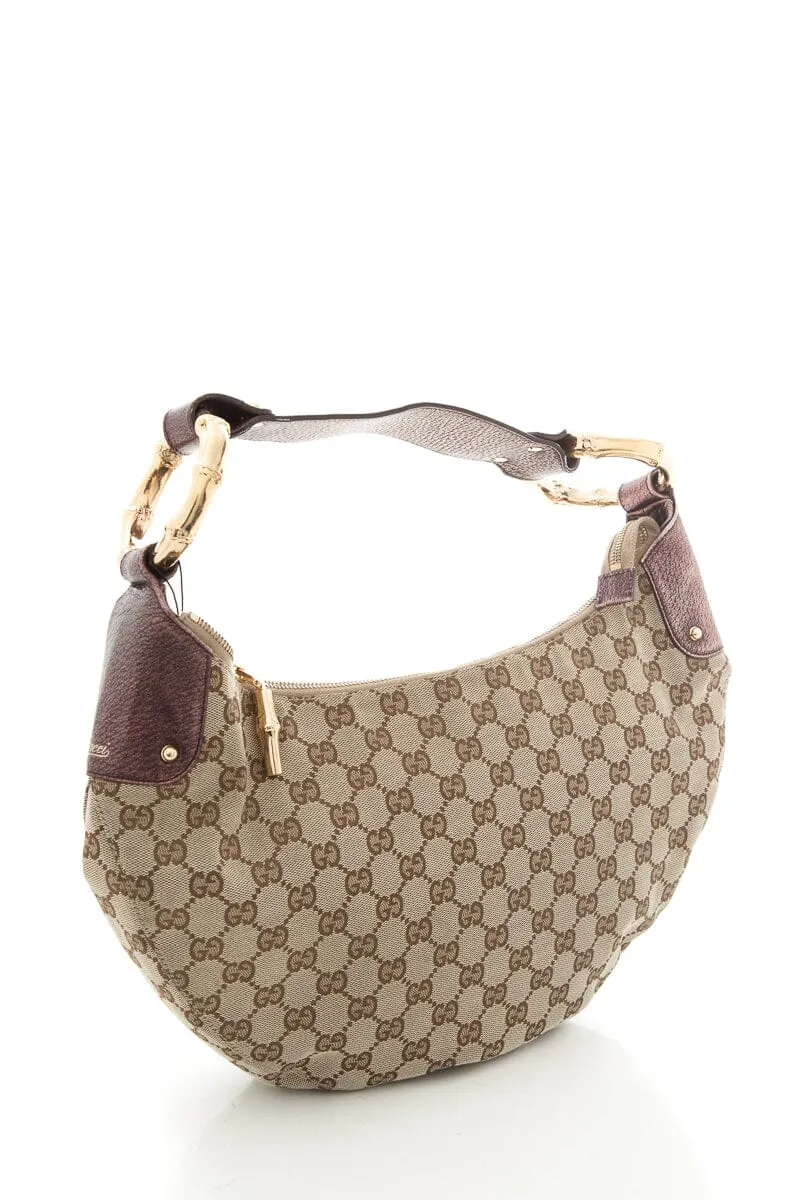 Gucci Tom Ford Era Vintage Monogram Crescent Shape Handbag