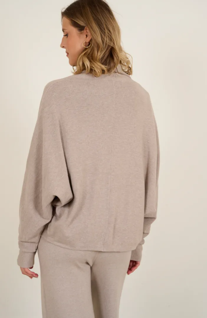 Heavy Knit Short Cardi Taupe