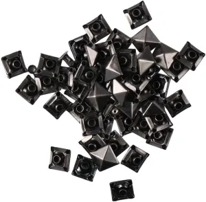 HomeSoGood 100 Sets 10mm Spike Rivet for Clothing Belts Bags Decoration,Black Pyramid Shape Rivet Studs Kits Square Punk Spikes Accessories DIY Leathercraft