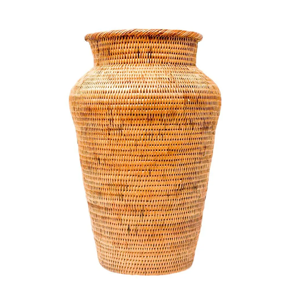 HONEY RATTAN DECOR VASE
