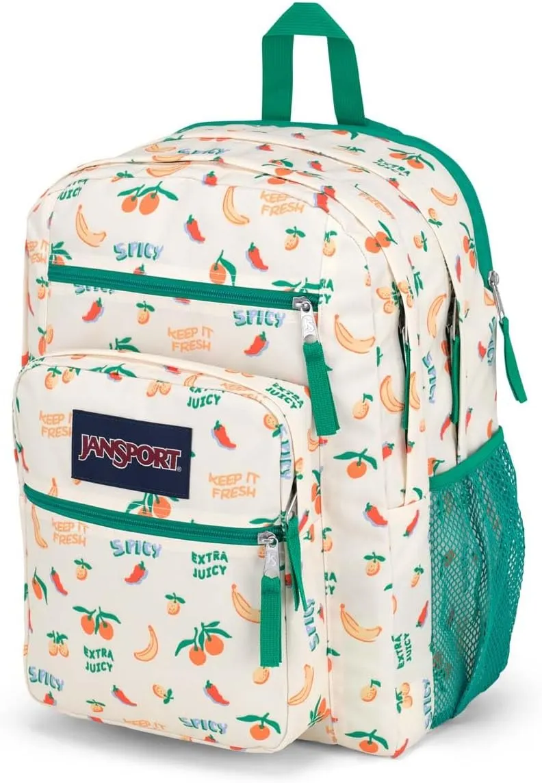 JanSport Laptop Backpack - Computer Bag with 2 Compartments, Ergonomic Shoulder Straps, 15 Laptop Sleeve, Haul Handle - Five A Day Cream