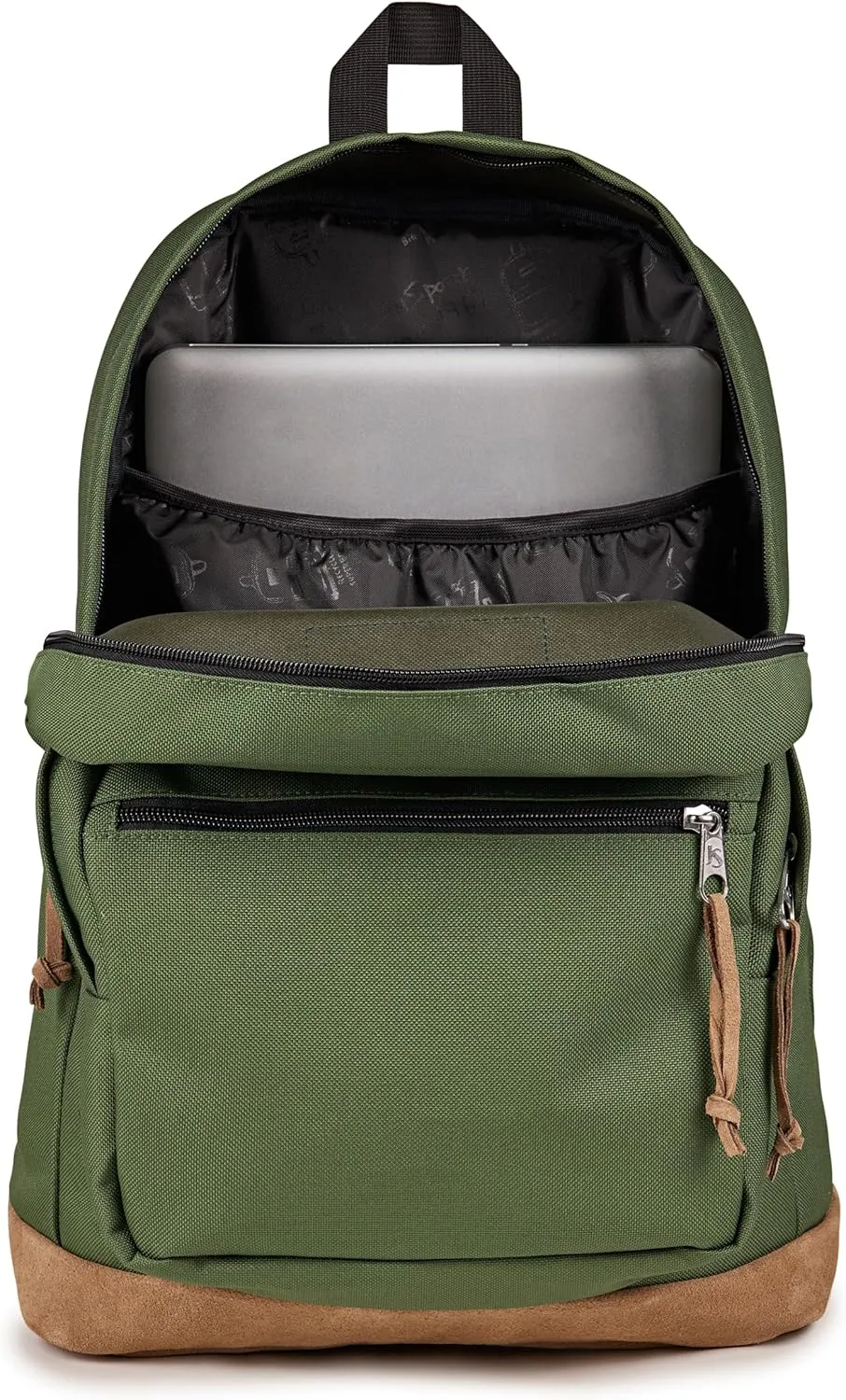 JanSport Right Pack Premium Backpack - Durable Daypack with Padded 15" Laptop Sleeve, Spacious Main Compartment & Integrated Water Bottle Pocket, Cargo Green