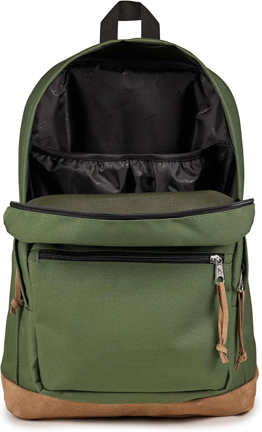 JanSport Right Pack Premium Backpack - Durable Daypack with Padded 15" Laptop Sleeve, Spacious Main Compartment & Integrated Water Bottle Pocket, Cargo Green