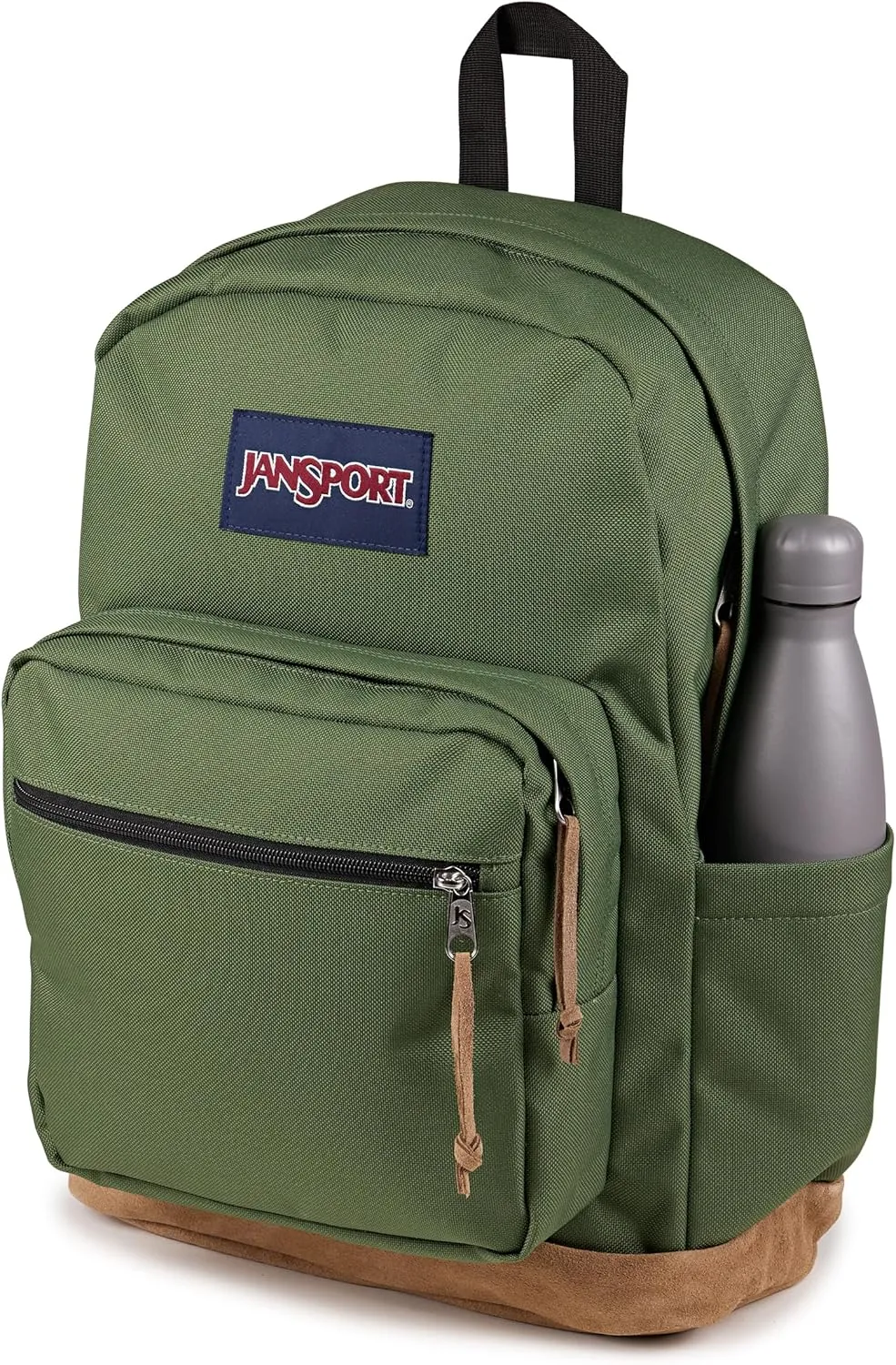 JanSport Right Pack Premium Backpack - Durable Daypack with Padded 15" Laptop Sleeve, Spacious Main Compartment & Integrated Water Bottle Pocket, Cargo Green